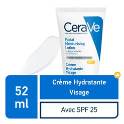 CeraVe crème Hydratante Visage SPF25 Peau Normale à sèche | 52ml