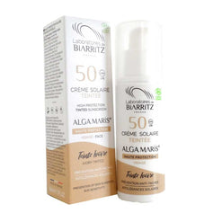Biarritz alga maris creme solaire visage teintee ivoire spf50 50ml