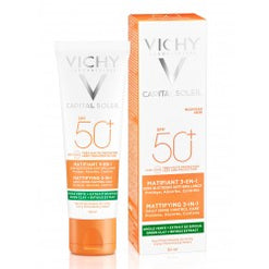 Parafeel - Parapharmacie en ligne - Vichy capital soleil crème solaire 3en1 spf50+ peau mix acnéique 50ml