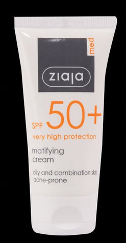 ziaja crème solaire matifiante peaux mixtes à grasses 50ml